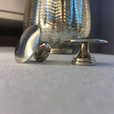 Kit 24 Puxadores de Móveis 200 Tucson Pontos Níquel Escovados Armários e Gavetas