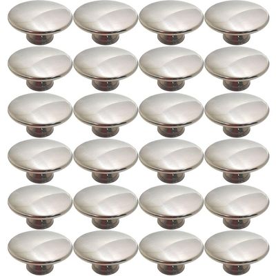 Kit 24 Puxadores de Móveis 200 Tucson Pontos Níquel Escovados Armários e Gavetas