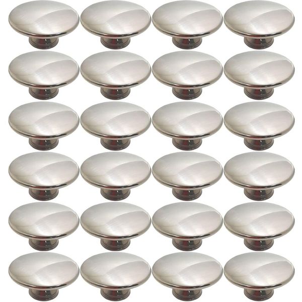 Kit 24 Puxadores de Móveis 200 Tucson Pontos Níquel Escovados Armários e Gavetas