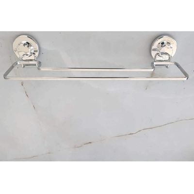 Porta Toalha para Banheiro com Ventosa Toalheiro Faciliti Cromado Rosto e Banho