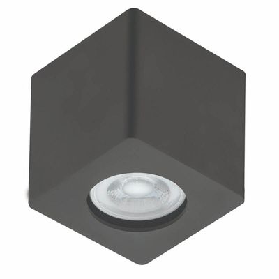 Conjunto 6 Luminárias de Teto Zoom Spots Quadrados de Sobrepor Pretos Bivolt Dital Decoração