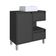 Gabinete Banheiro 80cm Paula Grafite com Cuba Branca Gavetas 1 Porta e 1 Nicho