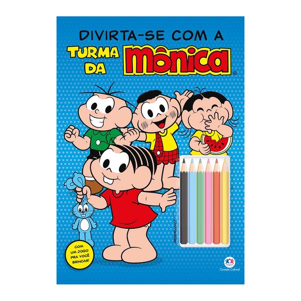 Livro Turma da Mônica Ciranda Cultural com Lápis de Cor Livro Turma da Mônica Ciranda Cultural com Lápis de Cor