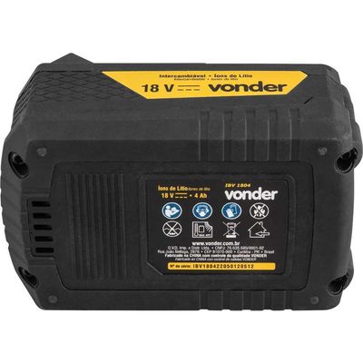 Bateria 180 V íons de lítio linha intercambiável 40 Ah IBV 1804 VONDER