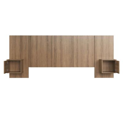 Cabeceira para Cama de Casal com Mesas de Cabeceira Mel MDP Zurique Art In Móveis