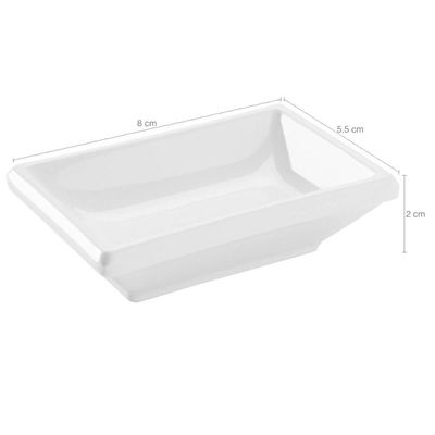 Pote De Molho Shoyu Para Sushi Molheira Melamina Branco 25ml