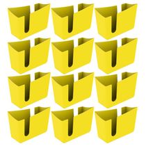 Kit 12 Porta Guardanapos de Mesa Organizador Trio Crippa Amarelo Restaurante Lanchonete