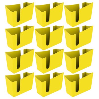 Kit 12 Porta Guardanapos de Mesa Organizador Trio Crippa Amarelo Restaurante Lanchonete