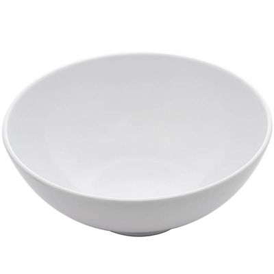 Kit 50 Bowls Melamina Branco 400ml Milão Lyor 15x6cm Cumbuca Tigelas Caldos Cereais Saladas