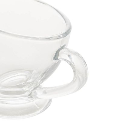 Molheira de Cristal Vidro Transparente 180ml para Servir com Alça Seul Lyor Molhos Coberturas Temperos