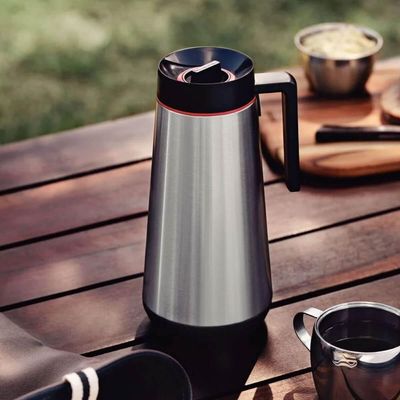 Bule Térmico Tramontina Exata em Aço Inox 1L Café Garrafa Térmica Servir Cinza