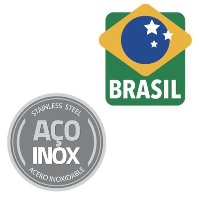 Faqueiro Tramontina Cosmos com Facas para Churrasco Conjunto de Talheres 42 Peças em Aço Inox