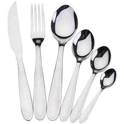 Faqueiro Tramontina Cosmos com Facas para Churrasco Conjunto de Talheres 42 Peças em Aço Inox