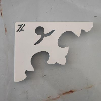 Par de Mãos Francesas Arabesco 20cm Abstrato Pontudo Branco Aço Zarg