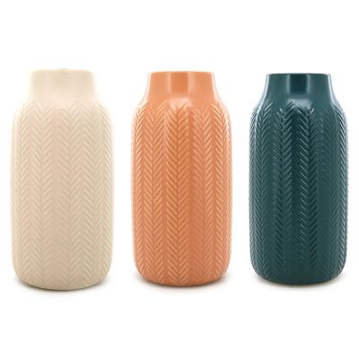 Vaso de Cerâmica Cazza Caiapó 18,5cm - Cores Sortidas