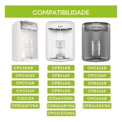 Refil Acqua Filtro Purificador de Água Elétrico CS10 Ultrafiltração Consul Facilite Acquabios