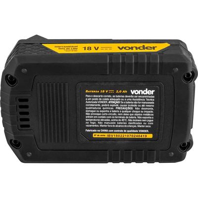Bateria 180 V íons de lítio linha intercambiável 20 Ah IBV 1802 VONDER