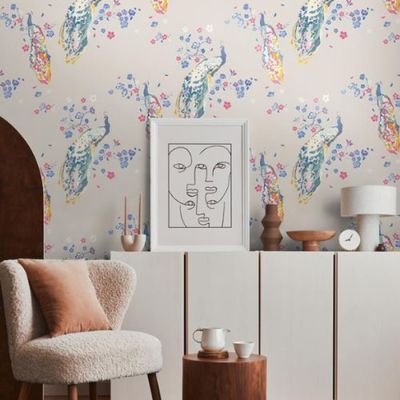 Papel de Parede House of Turnowsky Floral Cinza 389064