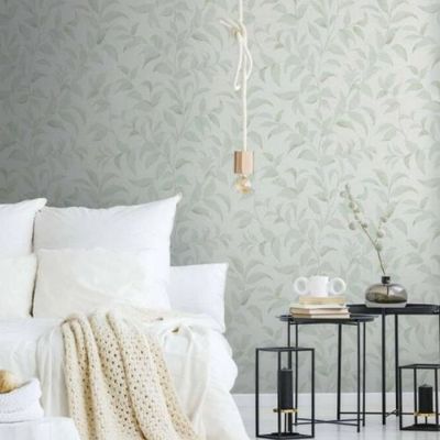 Papel de Parede Antigua Folhagem Verde 389624AG