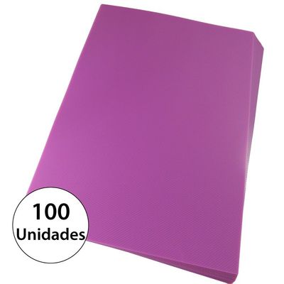 Capa para encadernação A3 Rosa PP Line 0,30mm 100un