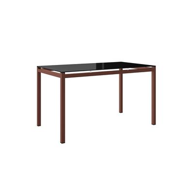 Mesa de Jantar Fabone Alexa Tampo de Vidro + 4 Cadeiras de Jantar Fabone Dora Preto