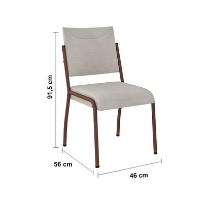 Mesa de Jantar Retangular Fabone Alexa Tampo de Vidro + 6 Cadeiras Dora Incolor
