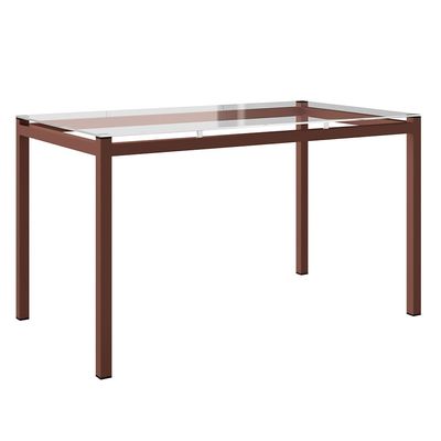 Mesa de Jantar Retangular Fabone Alexa Tampo de Vidro + 6 Cadeiras Dora Incolor