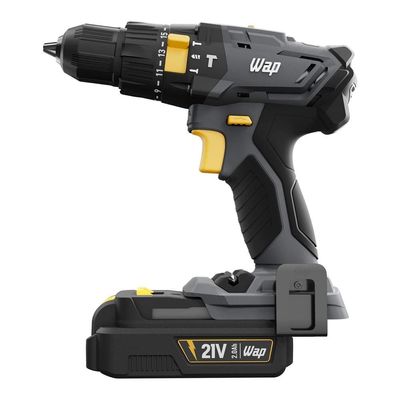 Parafusadeira e Furadeira de Impacto WAP K21 ID01 Cinza e Amarelo / Bivolt