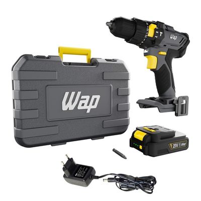 Parafusadeira e Furadeira de Impacto WAP K21 ID01 Cinza e Amarelo / Bivolt