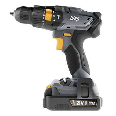Parafusadeira e Furadeira de Impacto WAP K21 ID01 Cinza e Amarelo / Bivolt