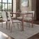 Mesa de Jantar Fabone Alexa Tampo de Vidro + 4 Cadeiras de Jantar Fabone Dora Incolor