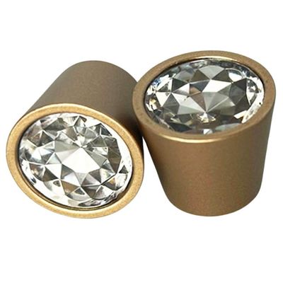 Kit 10 Puxadores Ponto Dourado para Móveis Armários Gavetas Trend Diamante Torralba