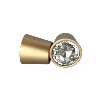 Kit 10 Puxadores Ponto Dourado para Móveis Armários Gavetas Trend Diamante Torralba