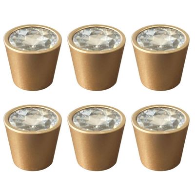 6 Puxadores Ponto para Móveis Dourado Trend Torralba Armários Gavetas Bancadas