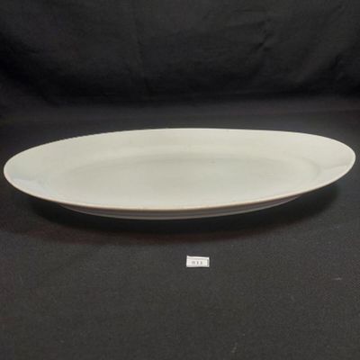 Travessa Oval Melamina Branca 25x18,5cm Bandeja Rasa Servir Petiscos Haus Concept