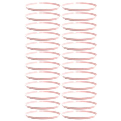 Kit 24 Bandejas Redonda Rosa Himalaia 28cm Servir Bar Restaurante Bubble Crippa
