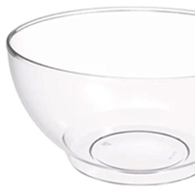 Kit 24 Tigelas Saladeiras Grande Redonda 3,1L Transparente Servir Salada Sobremesa Crippa