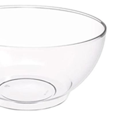 Kit 24 Tigelas Saladeiras Grande Redonda 3,1L Transparente Servir Salada Sobremesa Crippa