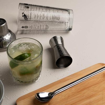 Kit 6 Colheres Bailarinas para Drinks Sucos 30cm Aço Inox Longas Lyor Barman Bartender