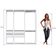 Guarda Roupa Closet 3 peças com Cabideiros e Gavetas Branco com Nichos Easy Prodecor