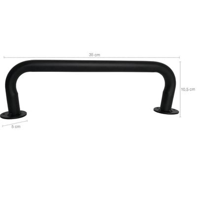 Suporte para Cabides Curvo Cabideiro Organizador Multifuncional de Parede Masutti Copat Preto