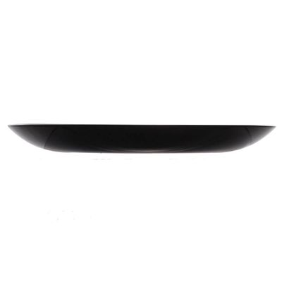 Prato para Sobremesa de Vidro Opalino 19cm Lyor Diwali Black Mesa Posta Servir Doces e Lanches