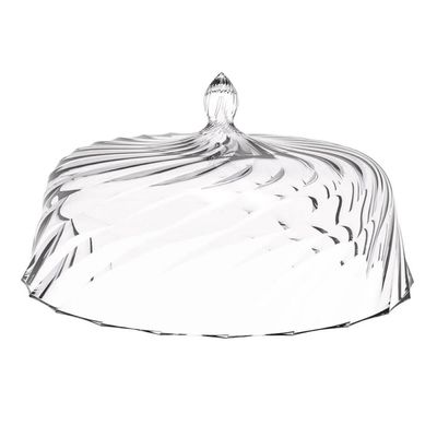 Kit 3 Boleiras com Cúpula 30cm Torta Doces Crippa Vermelho Transparente Padaria Hotel