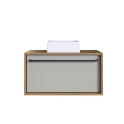 Gabinete Suspenso 80cm Mel Arenas Cuba Gavetão e Toalheiro BH8040MACUBA