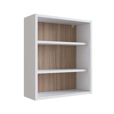 Conjunto Gabinete de coluna 01 Porta e Armário com espelho para Banheiro Slim Nova Móbile SEM CUBA Branco Montana