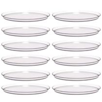 12 Bandejas Redonda 28cm Glassy Crippa Transparente Servir Restaurante Bar Lanchonete