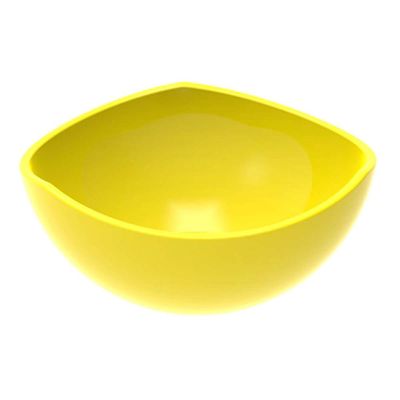 Pote de Sobremesa Doces Avulso 265ml Plástico Amarelo Trio Crippa Tigela Unitária
