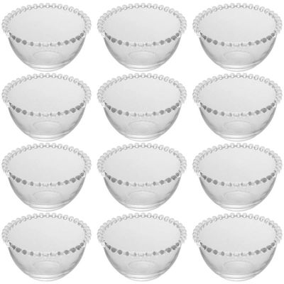 Conjunto 12 Bowls de Cristal Tigelas 400ml Doces Sobremesas Aperitivos Pearl Wolff