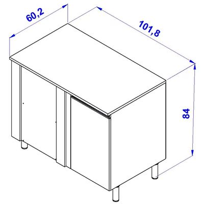 Balcão de Canto Cristal 1 Porta Bartira Lâmina Mel