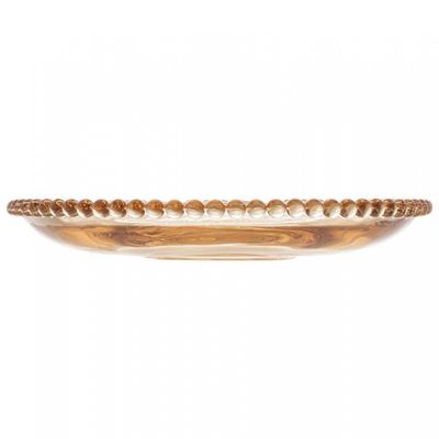Conjunto com 4 Xícaras e Pires para Café Pearl em Cristal 80 ml Wolff Ambar